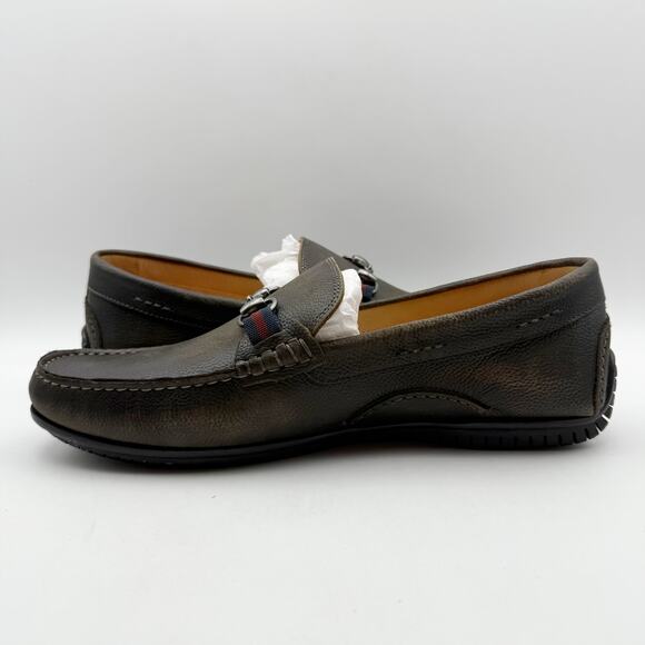 Martin Dingman Bermuda Loafers US 9.5 EU 42.5 Brown Pebble Leather NIB - Picture 7 of 11